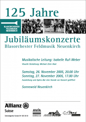 Programmheft Jubiläumskonzerte 2005