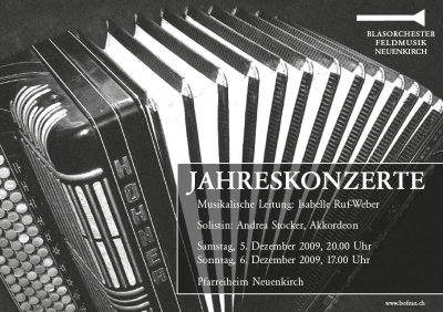 Flyer Jahreskonzerte 2009