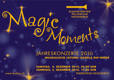 Flyer Jahreskonzerte 2010