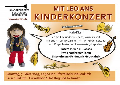 Flyer Kinderkonzert 2015
