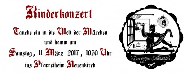 Flyer Kinderkonzert 2017 - Das tapfere Schneiderlein